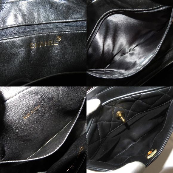 Chanel Lambskin Single Chain Shoulder Bag Matelasse Black - Picture 10 of 10